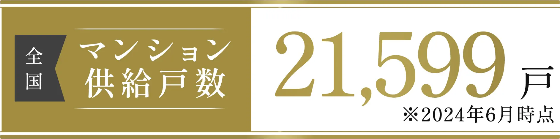 全国マンション供給戸数 21,599戸 