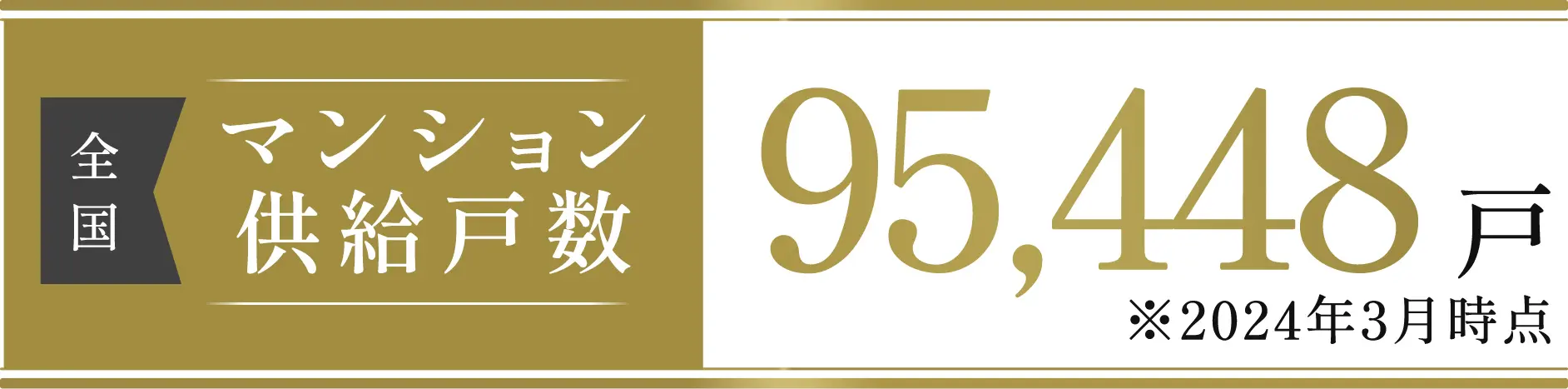 全国マンション供給戸数 95,448戸 