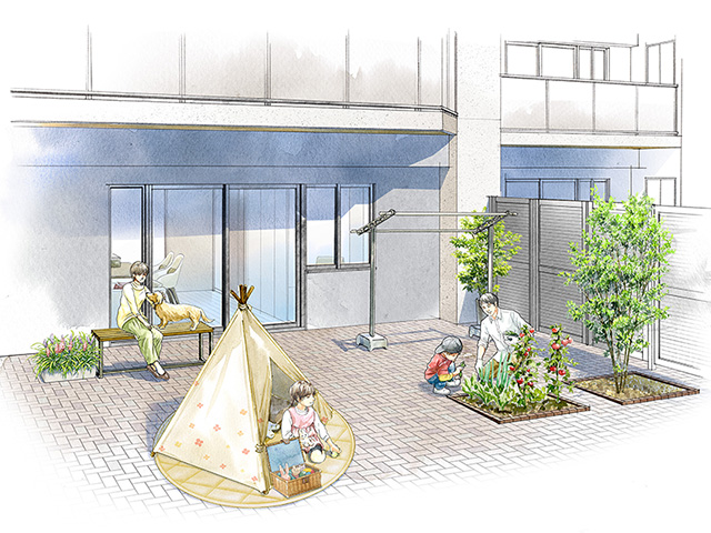 専用テラスイラスト（Itタイプ）