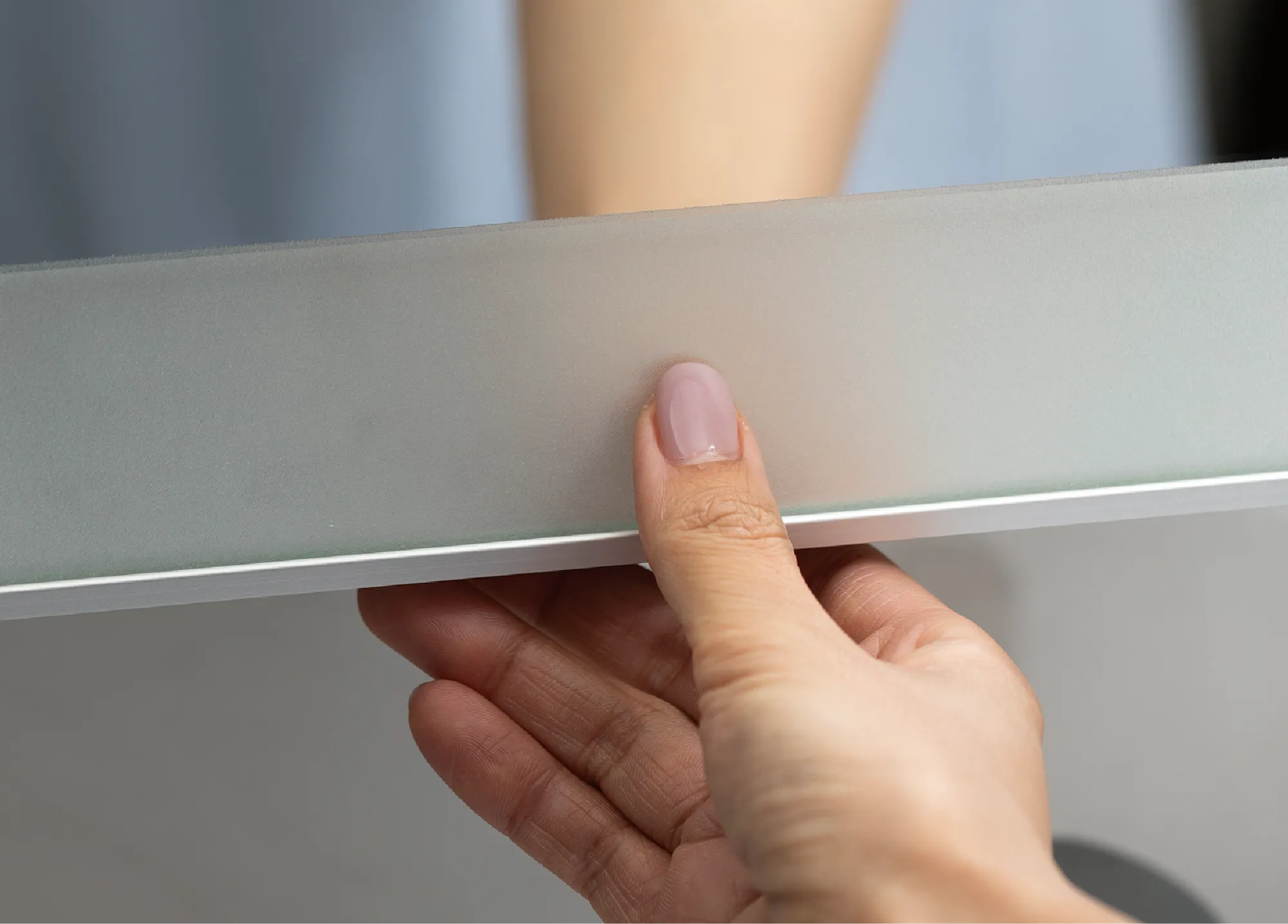 三面鏡下部フロスト加工