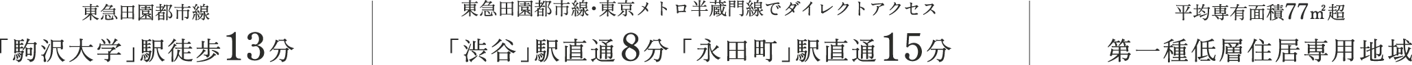東急田園都市線「駒沢大学」駅徒歩13分