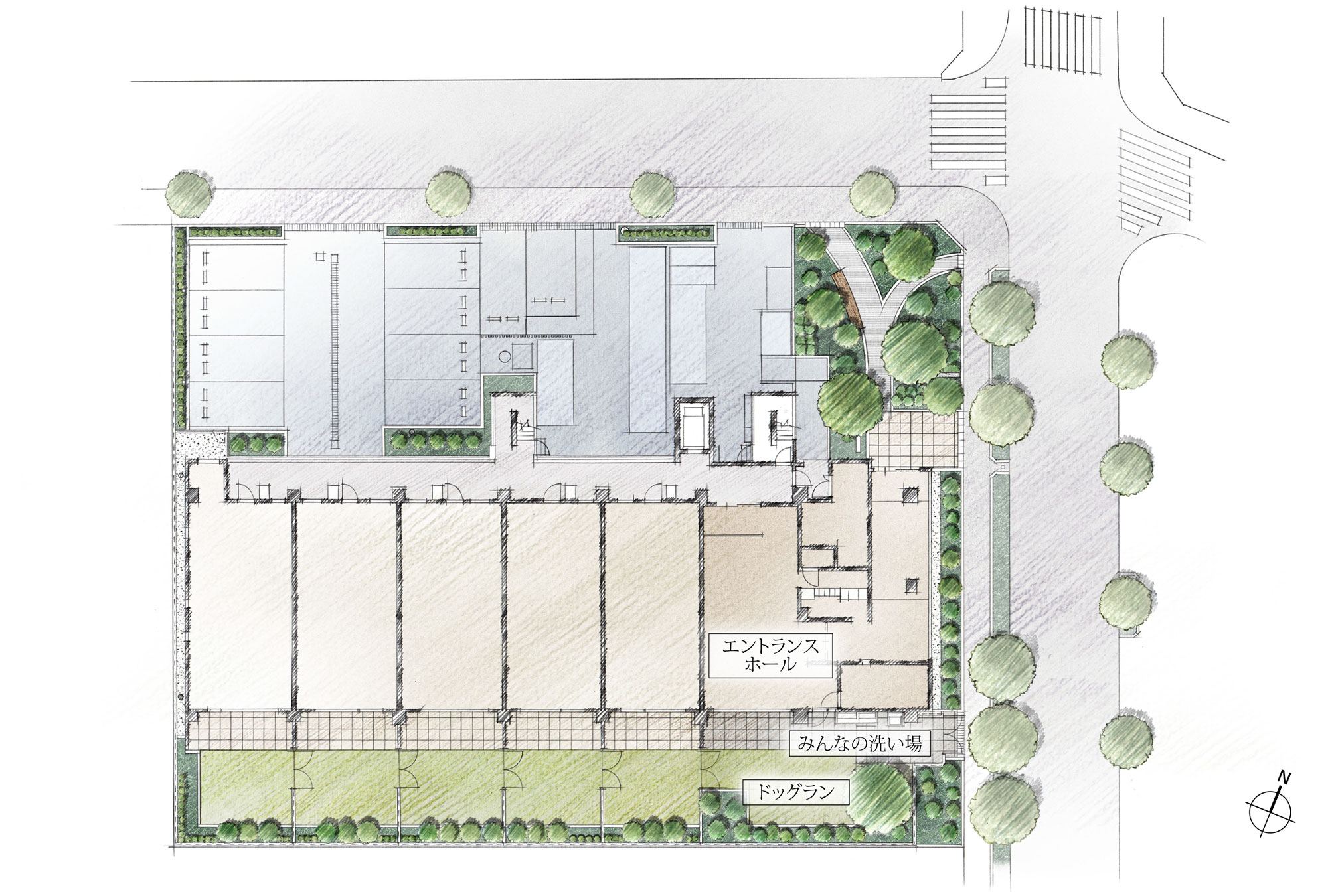 敷地配置イラスト