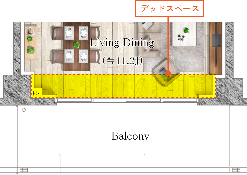 アウトポール設計ではない従来型プラン