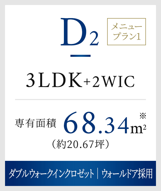 D2タイプ メニュープラン1